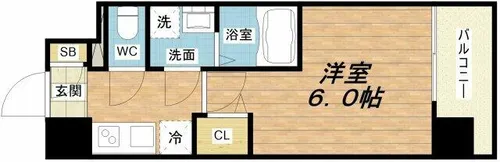 エスリード弁天町ポートヴィラ【9階】の間取り