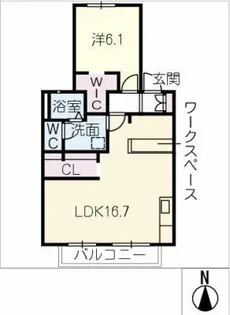 セヴェル美和 A棟【2階】の間取り