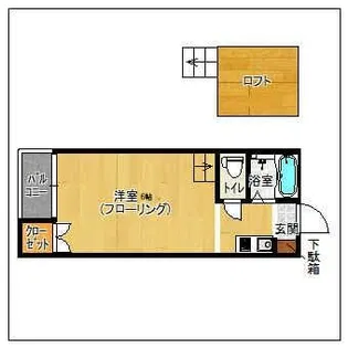 リーベ510大橋【201号室】の間取り