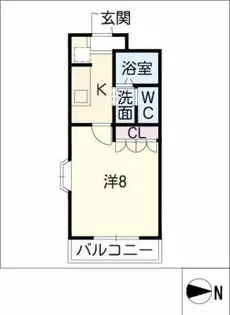 オリオンハイツ【1階】の間取り