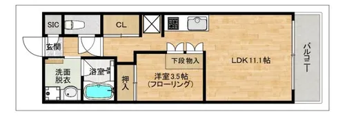 LINO高宮【6階】の間取り