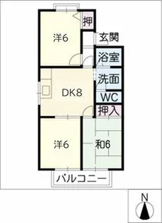 ドミール津島 A【1階】の間取り