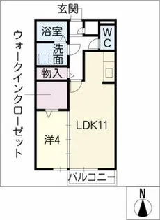 長久手ハイツ B【2階】の間取り