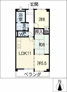 ベルグリーン【3階】の間取り