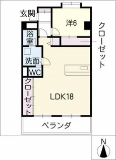 シャトウスサキⅡ【1階】の間取り