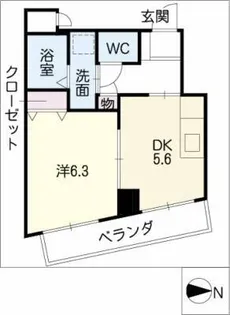 パルコート伊勢山【4階】の間取り