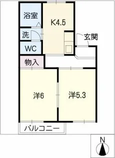 La Vie38 A棟【1階】の間取り