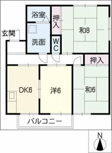 サンフラワーフジ【2階】の間取り