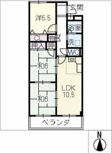 ベルビレッジ上汐田【8階】の間取り