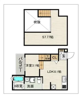 DreamStage南福岡Albereta(アルベリータ)【202号室】の間取り