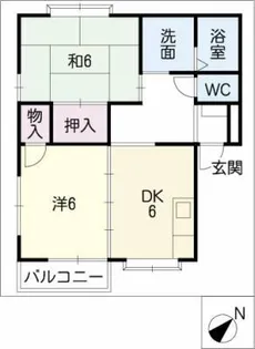 メルベーユ椎木【1階】の間取り