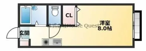 エステートピアナカタA棟【2階】の間取り