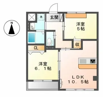 サンローズ【3階】の間取り