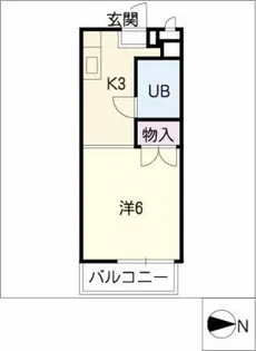 コーポ黒川Ⅱ【1階】の間取り
