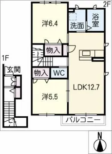 フォレナ富貴ノ台【2階】の間取り