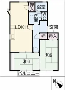 ハイツT&M B棟【2階】の間取り