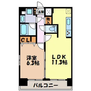 プレサンス名古屋STATIONアブソリュート【12階】の間取り