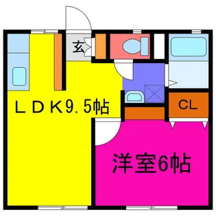 長田ハイツ【1階】の間取り