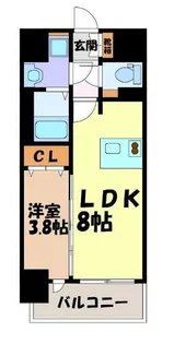 プレサンス名古屋駅ゲート【14階】の間取り