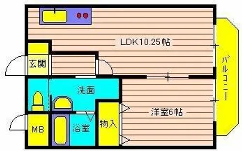 エメラ美苑2【2階】の間取り
