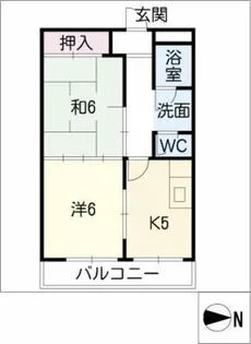 サンコーポヤトミ【1階】の間取り
