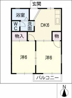 ハッピーメゾン C棟【1階】の間取り
