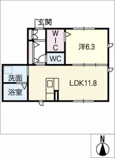 アールU【1階】の間取り
