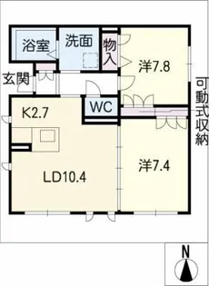 ソレアードヴィル【1階】の間取り