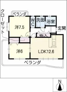 グローリーⅠ【3階】の間取り