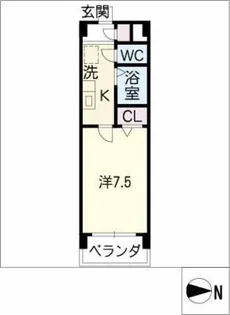 美佳ハイツ【4階】の間取り