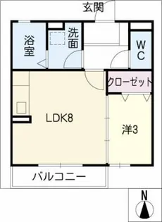 ソレイユ砂口【2階】の間取り
