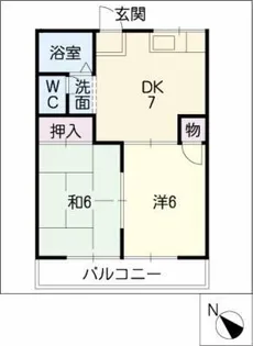 エクセレンス横山【2階】の間取り