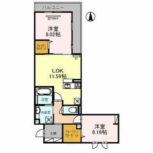 セントラル ポー A【301号室】の間取り