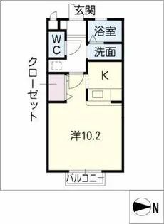 ボヌールN【1階】の間取り