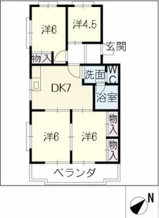 レスポワール石川A【2階】の間取り