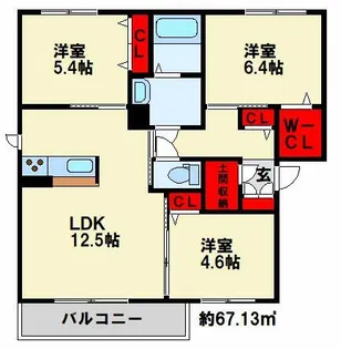 アヴェニール泉 D棟【101号室】の間取り