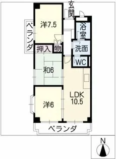 藤マンション【1階】の間取り