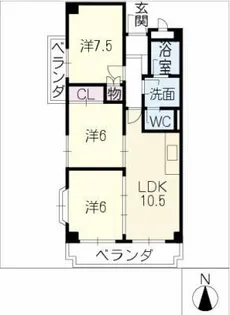 藤マンション【1階】の間取り