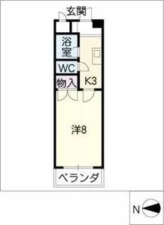ヴューヒルス植田【2階】の間取り
