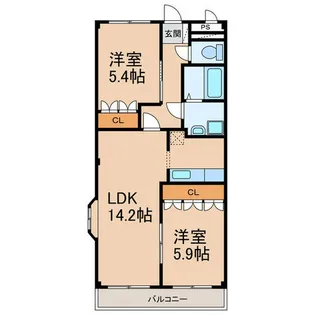 ロワール【2階】の間取り