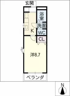 モデルン伊勝【1階】の間取り