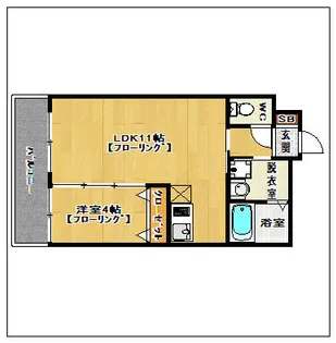 レジデンス住吉【1102号室】の間取り