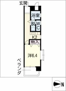 エアフォルク壱番館【4階】の間取り