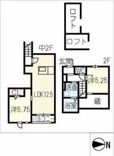リーブル志賀【2階】の間取り