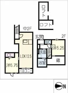 リーブル志賀【2階】の間取り