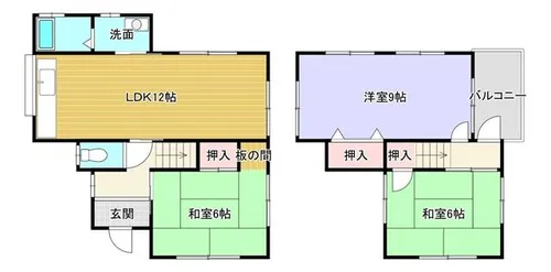 兵庫県加古川市加古川町稲屋【一戸建】の間取り