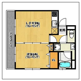 千早シャトー【303号室】の間取り