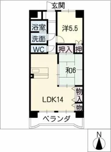 ジョイフル春日【4階】の間取り