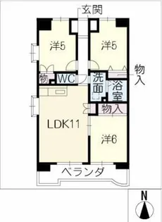 ジョイフル春日【7階】の間取り