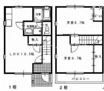 ルミエールA棟【5号室】の間取り